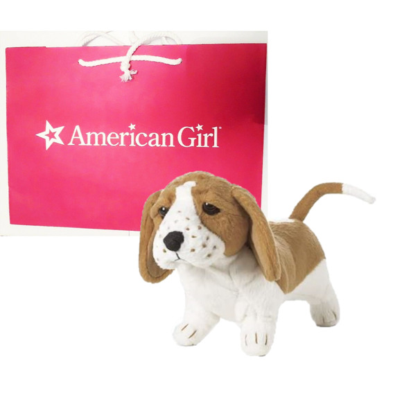 American Girl Doll KITS PET DOG "GRACE" Basset Hound Puppy Brown White + AG BAG! - Picture 1 of 6